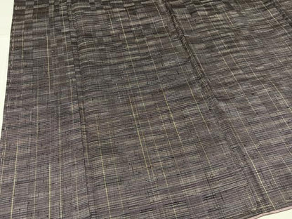 平和屋着物●上質な紬　幾何学文様　正絹　逸品　未使用　AABJ7281ph