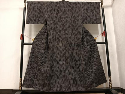 平和屋着物●上質な紬　変わり間道　正絹　逸品　AABJ7283ph