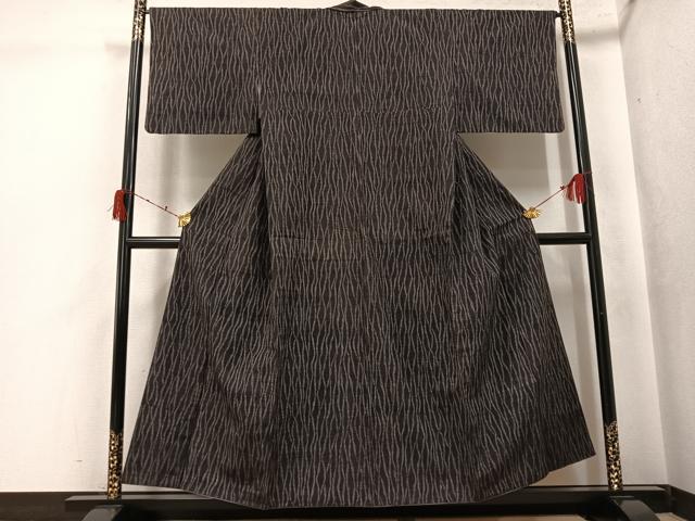 平和屋着物●上質な紬　変わり間道　正絹　逸品　AABJ7283ph