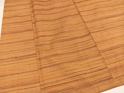 平和屋着物●上質な紬　横段文　正絹　逸品　AABJ7288ph