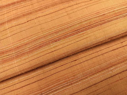平和屋着物●上質な紬　横段文　正絹　逸品　AABJ7288ph