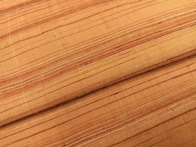 平和屋着物●上質な紬　横段文　正絹　逸品　AABJ7288ph