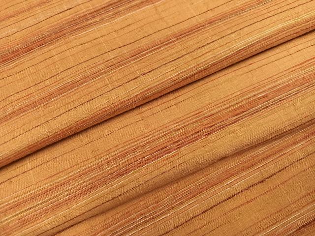 平和屋着物●上質な紬　横段文　正絹　逸品　AABJ7288ph