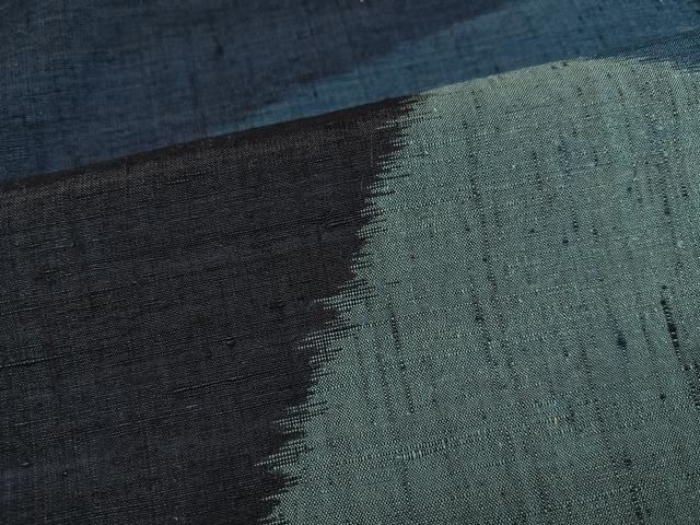 平和屋着物●上質な紬　切嵌文様　反端付き　正絹　逸品　未使用　AABJ7290ph
