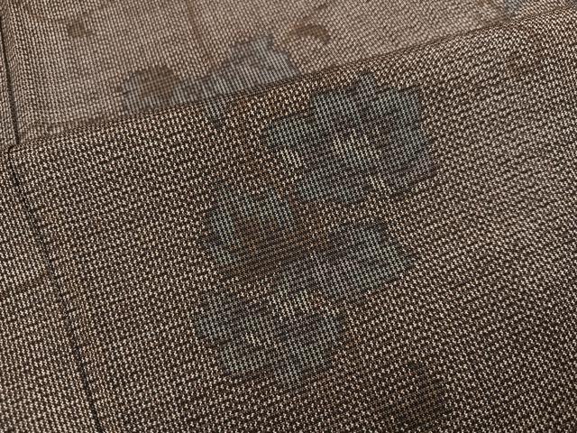 平和屋着物●上質な紬　草花文　正絹　逸品　AABJ7293ph