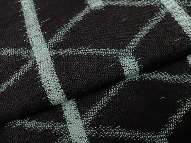 平和屋着物●久留米絣　幾何学文様　綿　逸品　未使用　AABJ7301ph