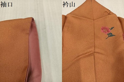 平和屋着物●上質な小紋　刺繍　草花文　やまと誂製　正絹　逸品　AABJ7312ph