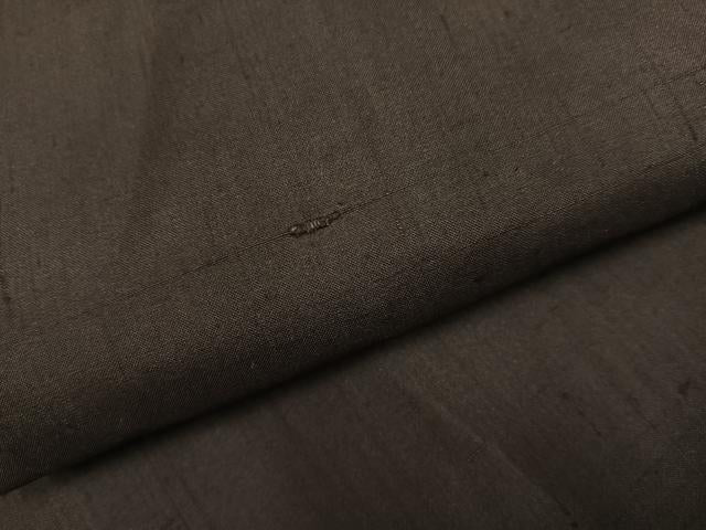 平和屋着物●男性　馬乗り袴　紬地　色無地　海松茶色　正絹　逸品　未使用　AABJ7313ph