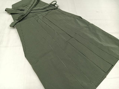 平和屋着物●男性　馬乗り袴　縞　正絹　逸品　AABJ7314ph