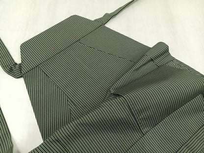 平和屋着物●男性　馬乗り袴　縞　正絹　逸品　AABJ7314ph