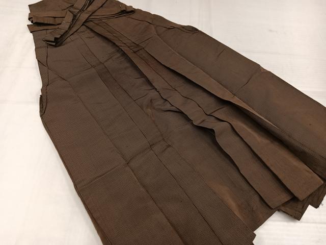 平和屋着物●男性　馬乗り袴　縞　正絹　逸品　AABJ7315ph