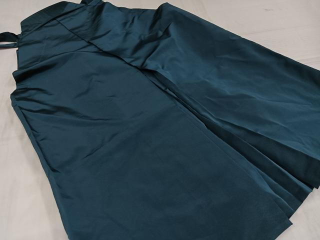 平和屋着物●男性　馬乗り袴　色無地　高麗納戸色　AABJ7316ph