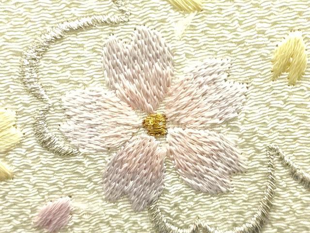 平和屋着物●和装小物　和装バッグ　ハンドバッグ　刺繍　花柄　金銀糸　マグネット式　逸品　AABJ7322ay