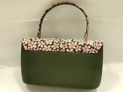 平和屋着物●和装小物　和装バッグ　金鷲本舗 東京謹製 キンワシ印　ハンドバッグ　花柄　金糸　逸品　AABJ7323ay