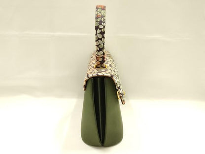 平和屋着物●和装小物　和装バッグ　金鷲本舗 東京謹製 キンワシ印　ハンドバッグ　花柄　金糸　逸品　AABJ7323ay
