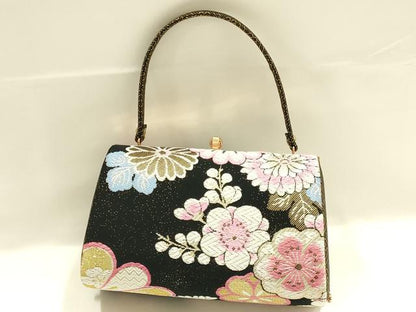 平和屋着物●和装小物　和装バッグ　ハンドバッグ　振袖用　花柄　菊　金糸　逸品　AABJ7324ay