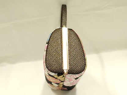 平和屋着物●和装小物　和装バッグ　ハンドバッグ　振袖用　花柄　菊　金糸　逸品　AABJ7324ay