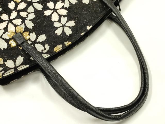 平和屋着物●和装小物　和装バッグ　ハンドバッグ　絞り　花柄　金通し地　金彩　逸品　AABJ7325ay