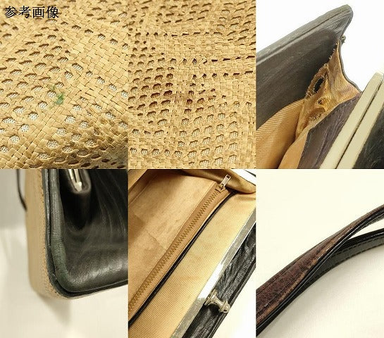 平和屋着物●和装小物　和装バッグ　ハンドバッグ　パナマ　網代　逸品　AABJ7328ay