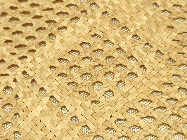 平和屋着物●和装小物　和装バッグ　ハンドバッグ　パナマ　網代　逸品　AABJ7328ay