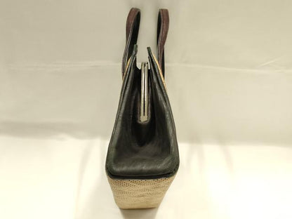 平和屋着物●和装小物　和装バッグ　ハンドバッグ　パナマ　網代　逸品　AABJ7328ay