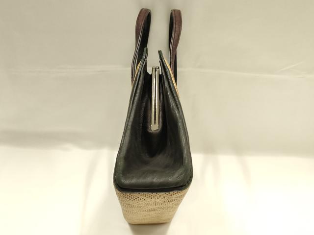 平和屋着物●和装小物　和装バッグ　ハンドバッグ　パナマ　網代　逸品　AABJ7328ay
