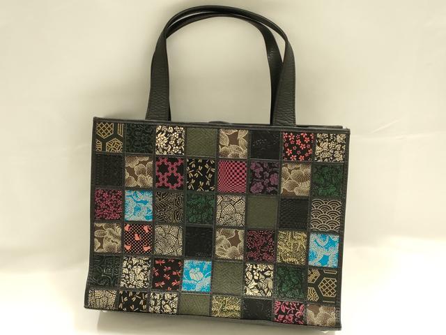 平和屋着物●和装小物　和装バッグ　印傳　ハンドバッグ　トートバッグ　マグネット式　逸品　AABJ7330ay