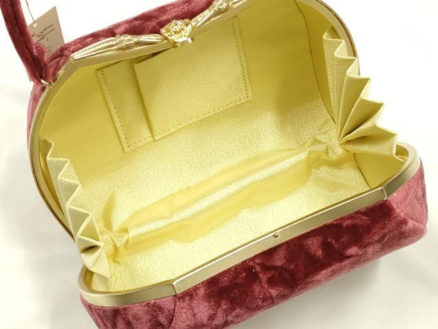 平和屋着物●和装小物　和装バッグ・草履セット　紗織　ハンドバッグ　ベルベット　逸品　未使用　AABJ7337ay