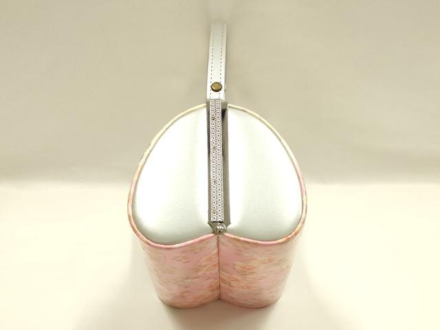 平和屋着物●和装小物　和装バッグ・草履セット　振袖用　ハンドバッグ　花柄　金銀彩　逸品　未使用　AABJ7339ay
