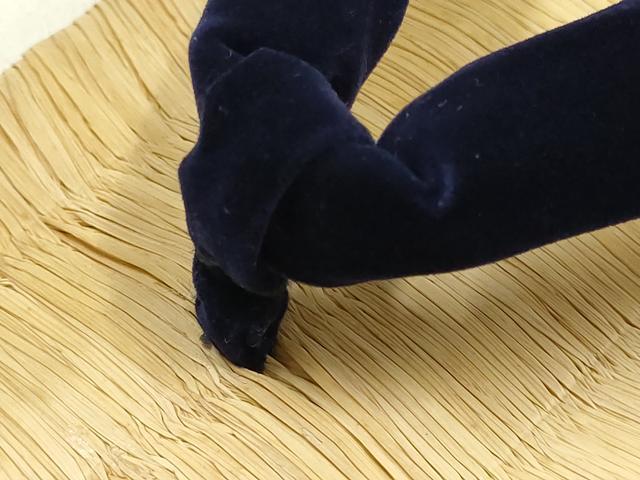 平和屋着物●男性　和装小物　雪駄　畳表　鼻緒:紺　本革底　逸品　AABJ7348ay
