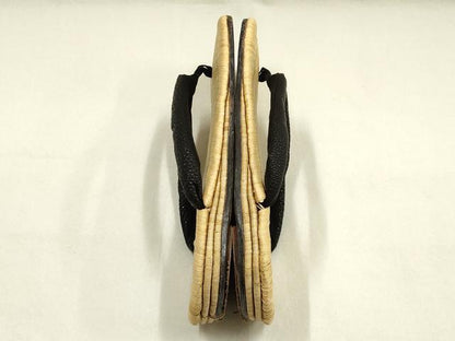 平和屋着物●男性　和装小物　雪駄　畳表　花緒:黒　本革底　逸品　AABJ7350ay