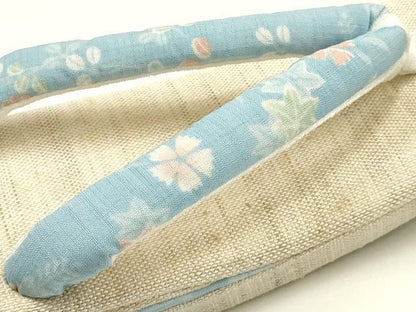 平和屋着物●和装小物　和装草履　鼻緒:水色　逸品　未使用　AABJ7372ay