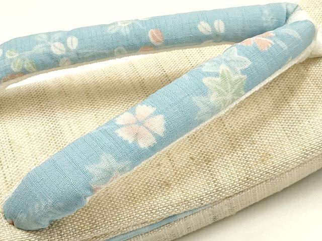 平和屋着物●和装小物　和装草履　鼻緒:水色　逸品　未使用　AABJ7372ay