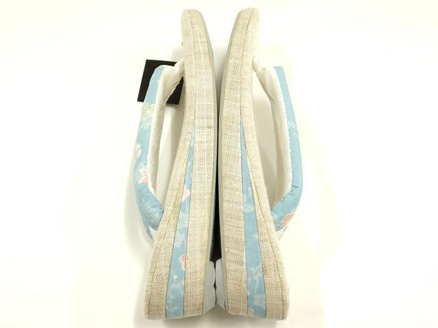 平和屋着物●和装小物　和装草履　鼻緒:水色　逸品　未使用　AABJ7372ay