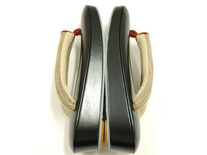 平和屋着物●和装小物　和装草履　鼻緒:ベージュ　逸品　未使用　AABJ7375ay