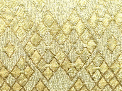 平和屋着物●和装小物　和装バッグ　ハンドバッグ　幾何学菱文　金糸　逸品　AABJ7378ay