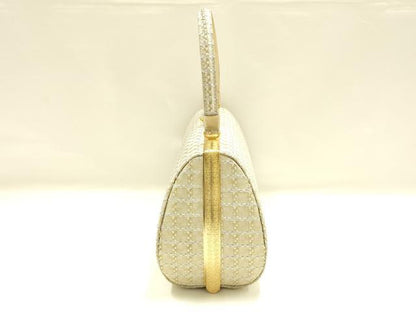 平和屋着物●和装小物　和装バッグ　ハンドバッグ　格子　金銀糸　逸品　AABJ7379ay