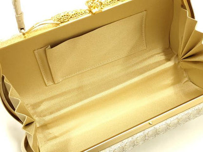 平和屋着物●和装小物　和装バッグ　ハンドバッグ　格子　金銀糸　逸品　AABJ7379ay