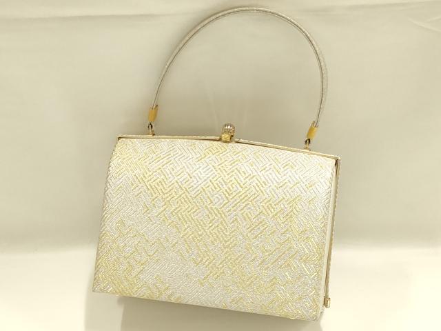 平和屋着物●和装小物　和装バッグ　ハンドバッグ　金銀糸　逸品　AABJ7380ay