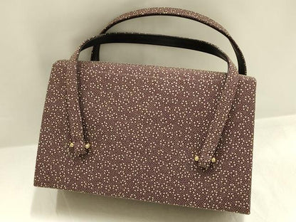 平和屋着物●和装小物　和装バッグ・草履セット　印伝　小花柄　逸品　未使用　AABJ7385ay