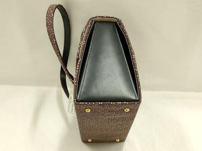平和屋着物●和装小物　和装バッグ・草履セット　印伝　小花柄　逸品　未使用　AABJ7385ay