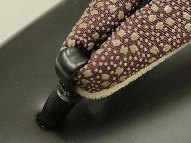 平和屋着物●和装小物　和装バッグ・草履セット　印伝　小花柄　逸品　未使用　AABJ7385ay