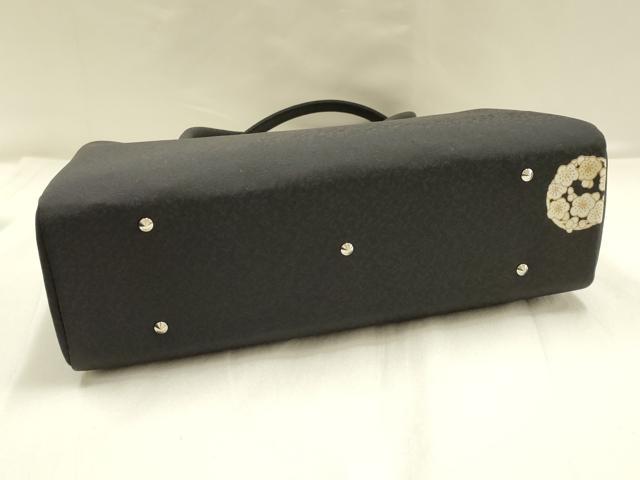 平和屋着物●和装小物　和装バッグ　伊と忠　ハンドバッグ　トートバッグ　花丸文　金彩　帯地使用　逸品　AABJ7387ay