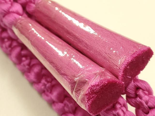 平和屋着物●和装小物　帯締め・帯揚げセット　丸組　柄絞り　花柄　逸品　未使用　AABJ7398ay