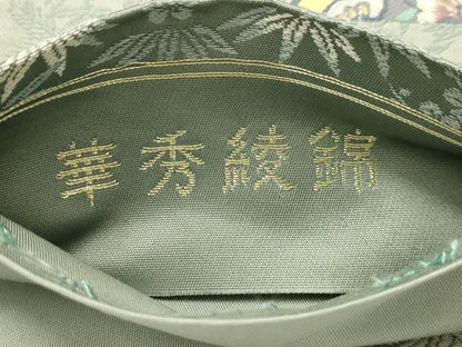 平和屋着物●六通柄袋帯　唐織　鳳凰花鏡裏文　華秀綾錦　金糸　正絹　逸品　AABJ7401sx