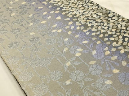 平和屋着物●両面全通柄袋帯　枝垂れ花文　正絹　逸品　未使用　AABJ7406sx