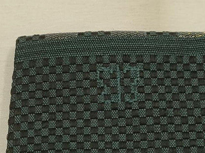 平和屋着物●西陣　川島織物　九寸名古屋帯　松竹梅市松花文　正絹　逸品　AABJ7411sx