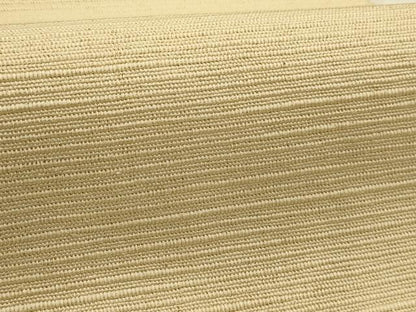 平和屋着物●八寸名古屋帯　信州紬　色無地　浅黄色　正絹　逸品　未使用　AABJ7420sx