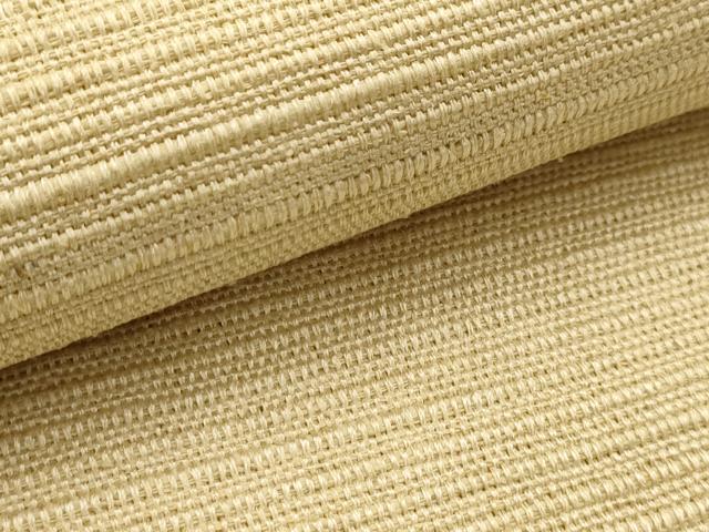 平和屋着物●八寸名古屋帯　信州紬　色無地　浅黄色　正絹　逸品　未使用　AABJ7420sx