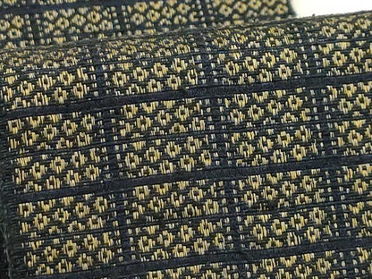 平和屋着物●男性　本場筑前博多織　角帯　格子　正絹　逸品　AABJ7426sx